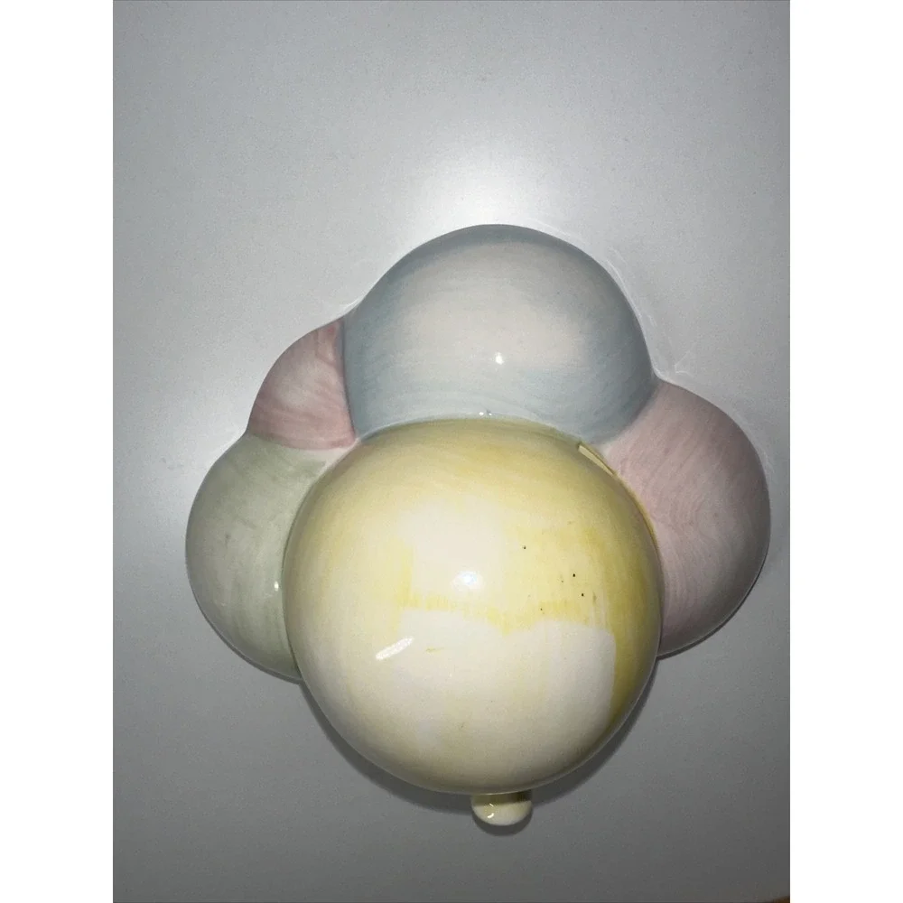 Vintage Japan Ceramic Balloon Wall‎ Hanging 1983 - Hanger Clown Light Fitz Floyd
